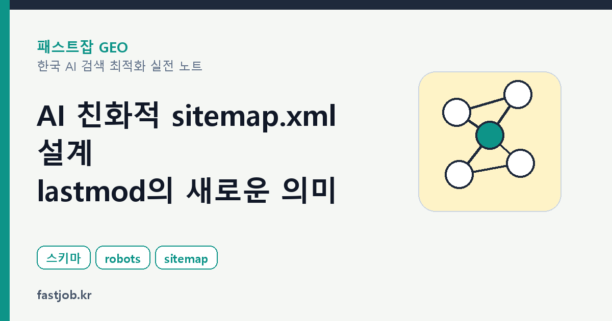 AI 친화적 sitemap.xml 설계 — lastmod의 새로운 의미 썸네일