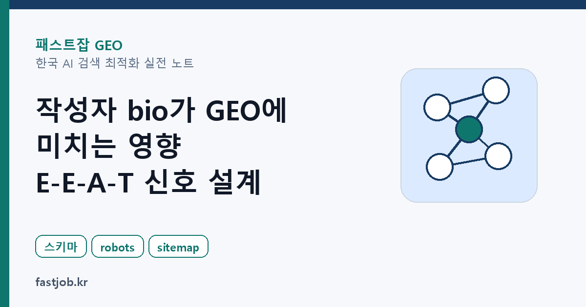 작성자 bio가 GEO에 미치는 영향 — E-E-A-T 신호 설계 썸네일
