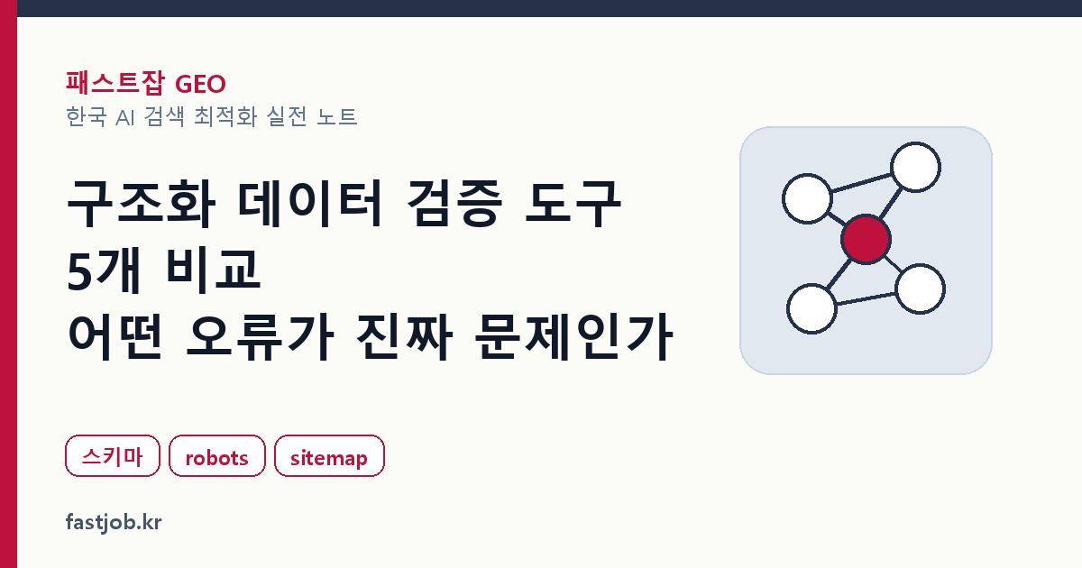구조화 데이터 검증 도구 5개 비교 — 어떤 오류가 진짜 문제인가 썸네일